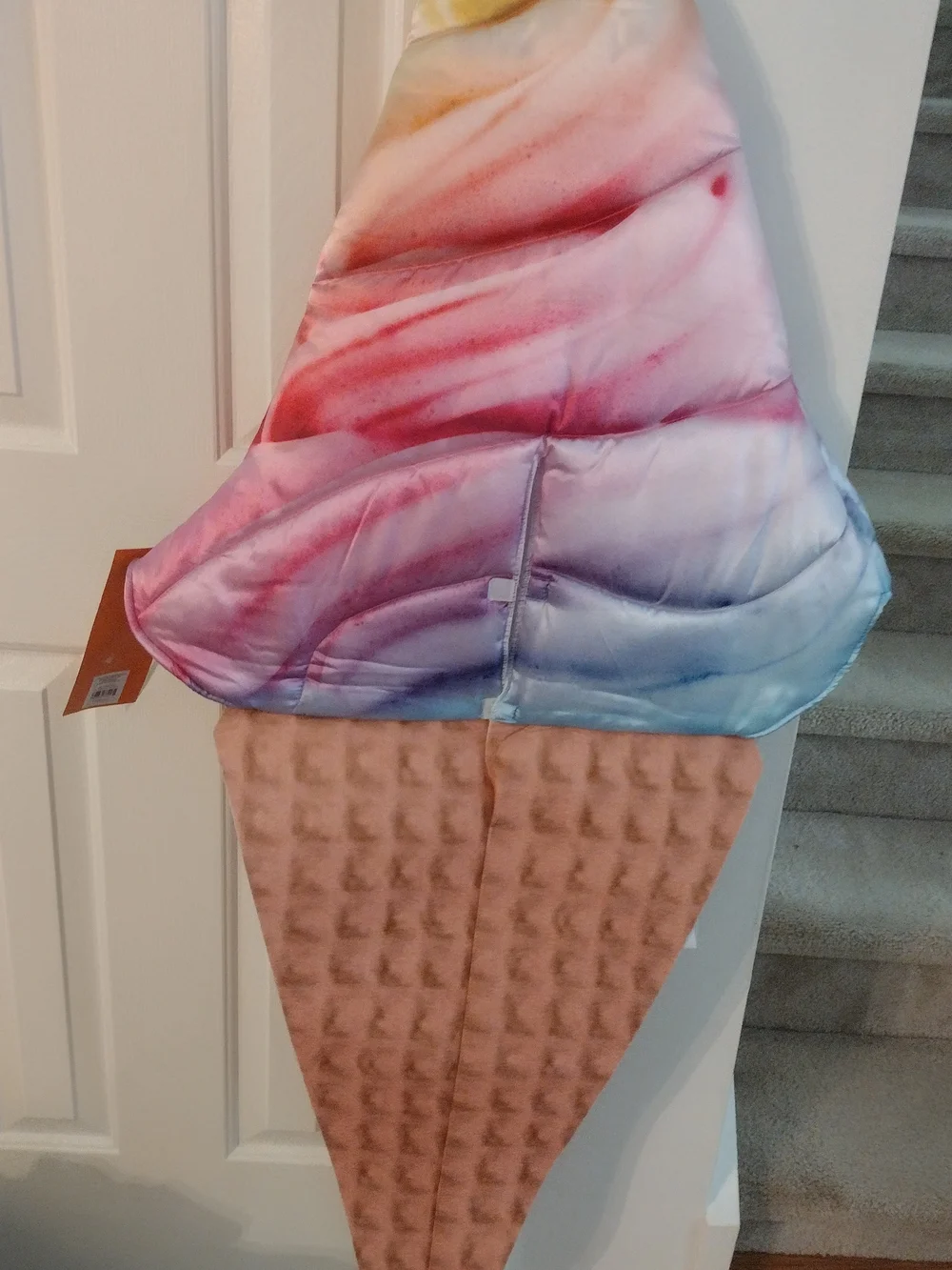 New Multicolor Ice Cream Cone Adult One Size Costume